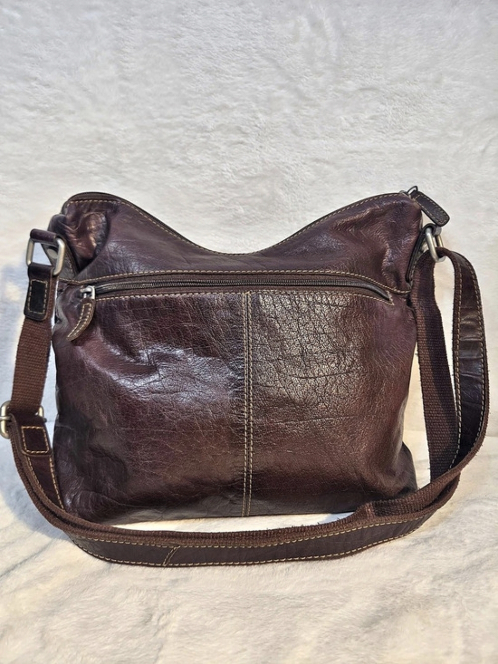 Jack Georges Brown Leather Shoulder Bag